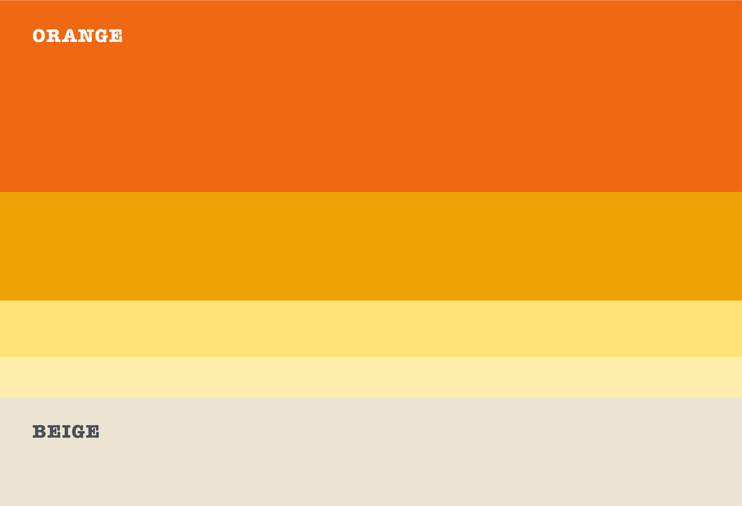 Orange palette